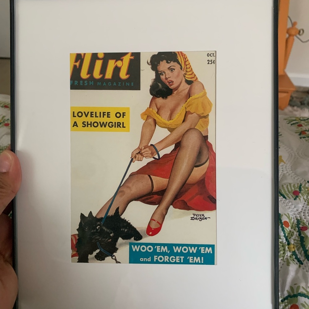 Pinup Art reprint by Peter Driben For flirt magazine